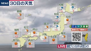 10月30日の天気