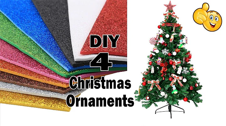 DIY 🎄4 Christmas Tree Ornaments Ideas  from Glitter Foam Sheet (Eva) #32