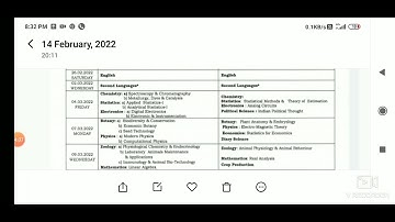 Bsc(MPC and MPCS) 3rd and 5th sem exam time table OU