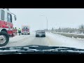 MULTIPLE CAR CRASH - Saskatoon Circle Drive - Winter storm 2019
