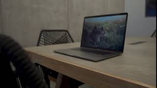 Laptop on Wooden Table | Workspace Copyright Free Videos | Free Stock Videos