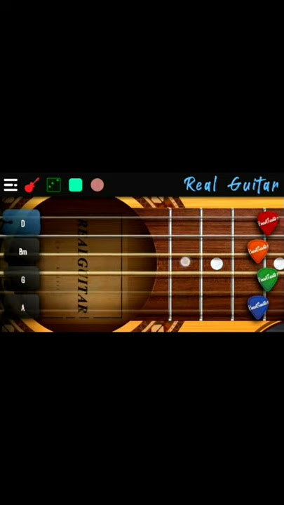 genjrengan sejauh mungkin versi aplikasi real guitar🤣 chord mudah #shorts
