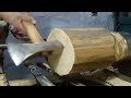 woodturning a large egg in 9 minute