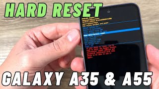 HARD RESET Samsung Galaxy A35 & A55