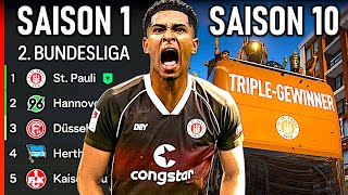 ICH ÜBERNEHME ST. PAULI FÜR 10 SAISONS in EA FC 24 !!! 🆕🔥