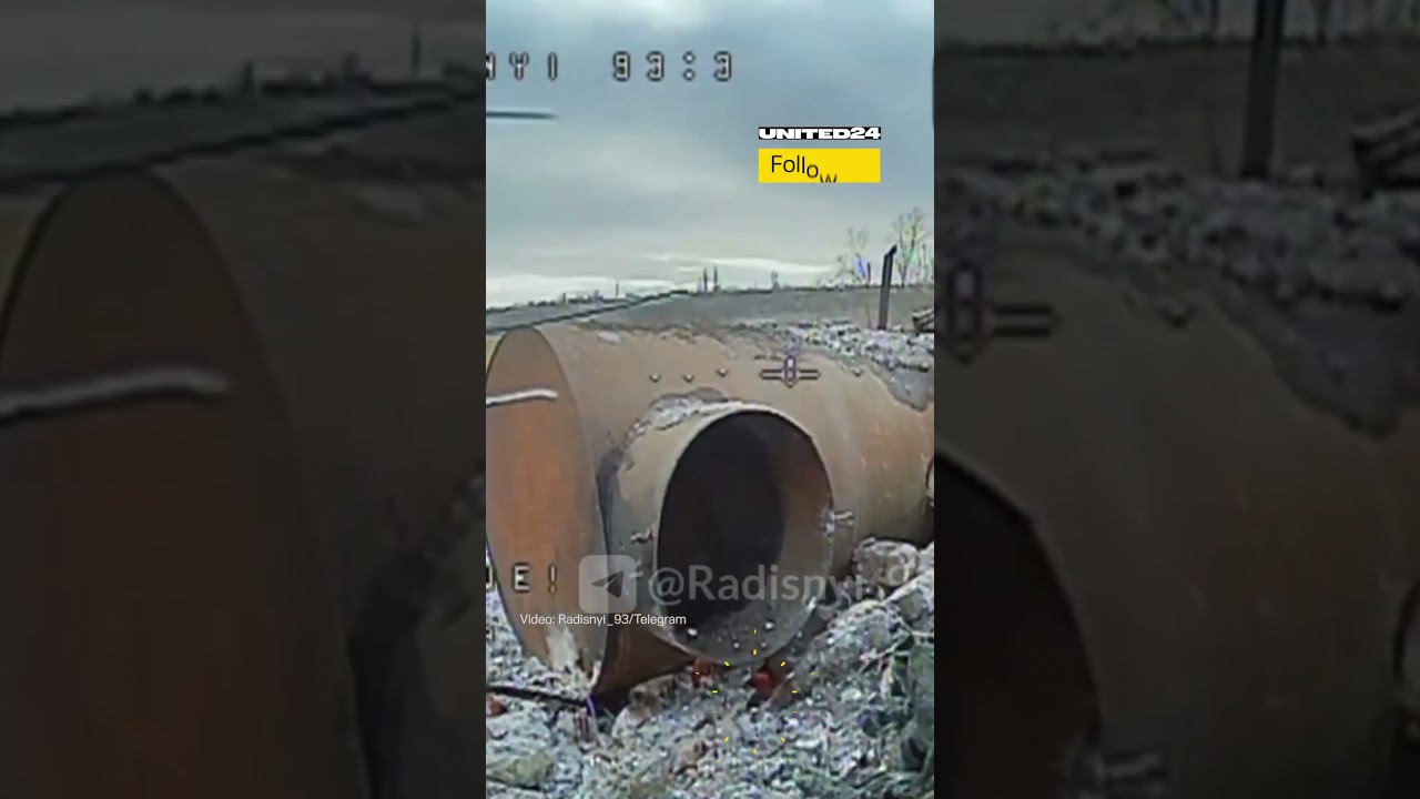 Российские солдаты снова прячутся в трубах 