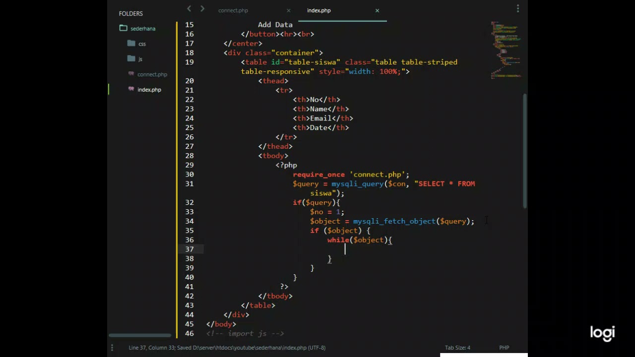 Belajar Membuat Aplikasi CRUD Sederhana Menggunakan PHP, MySQL dan AJAX