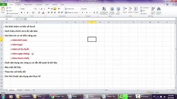 Bài số 01: Giới thiệu tổng quan về EXCEL 2010