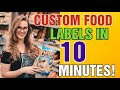 Custom Labels for Food packaging [ Custom food allergy Label Maker ] Frozen Food labels