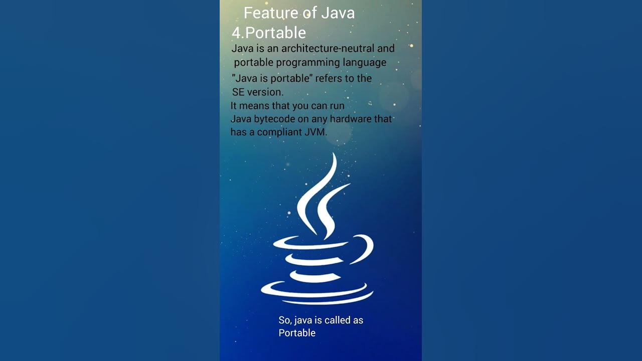 Feature of Java Portable.... - YouTube