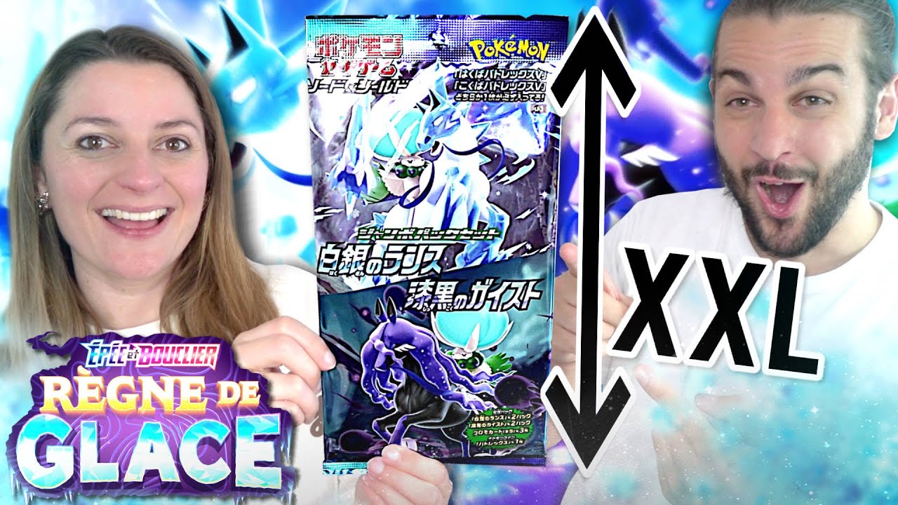 ON OUVRE DES BOOSTERS POKEMON GEANTS XXL REGNE DE GLACE ! DUEL OUVERTURE CARTES  POKEMON 