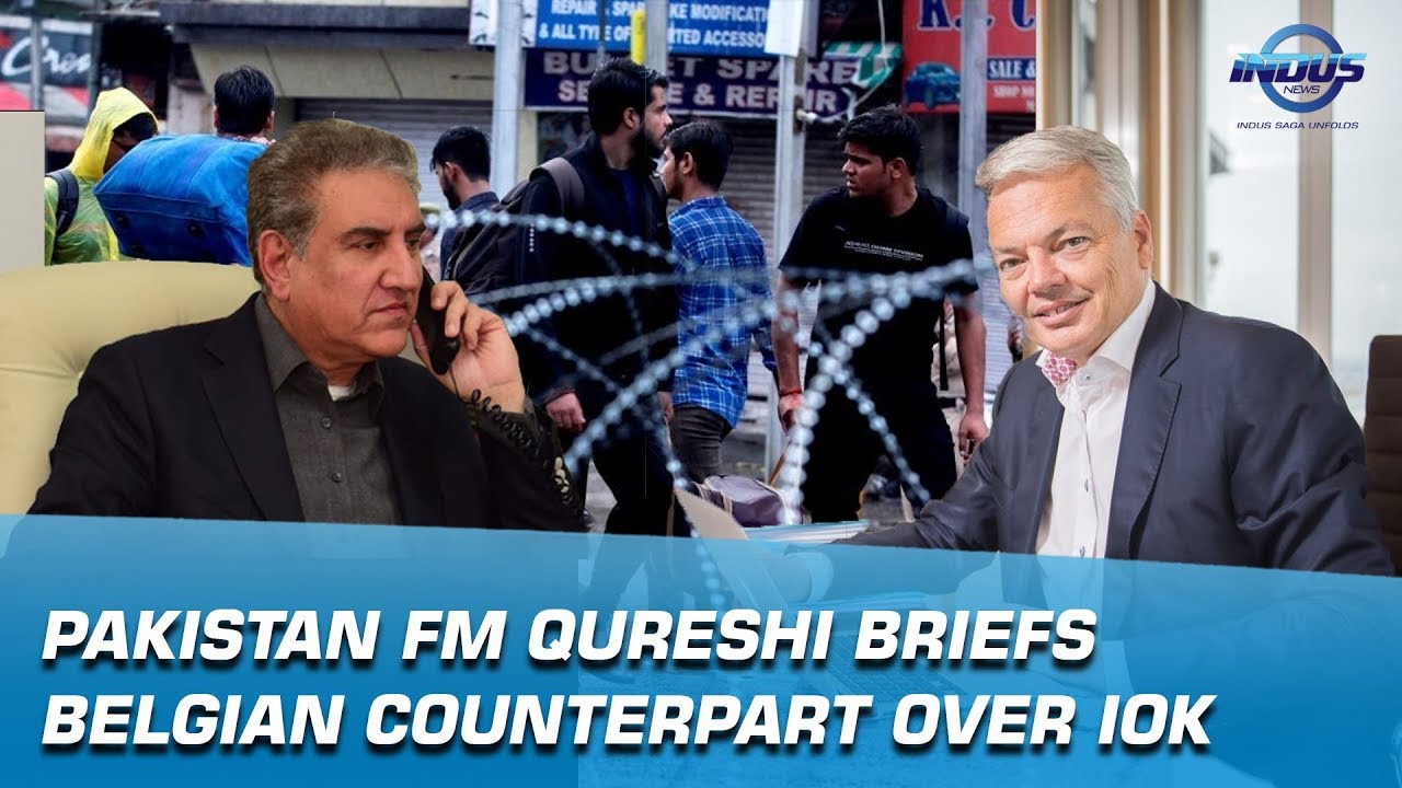Pakistan FM Qureshi Briefs Belgian Counterpart Over IOK | Indus News