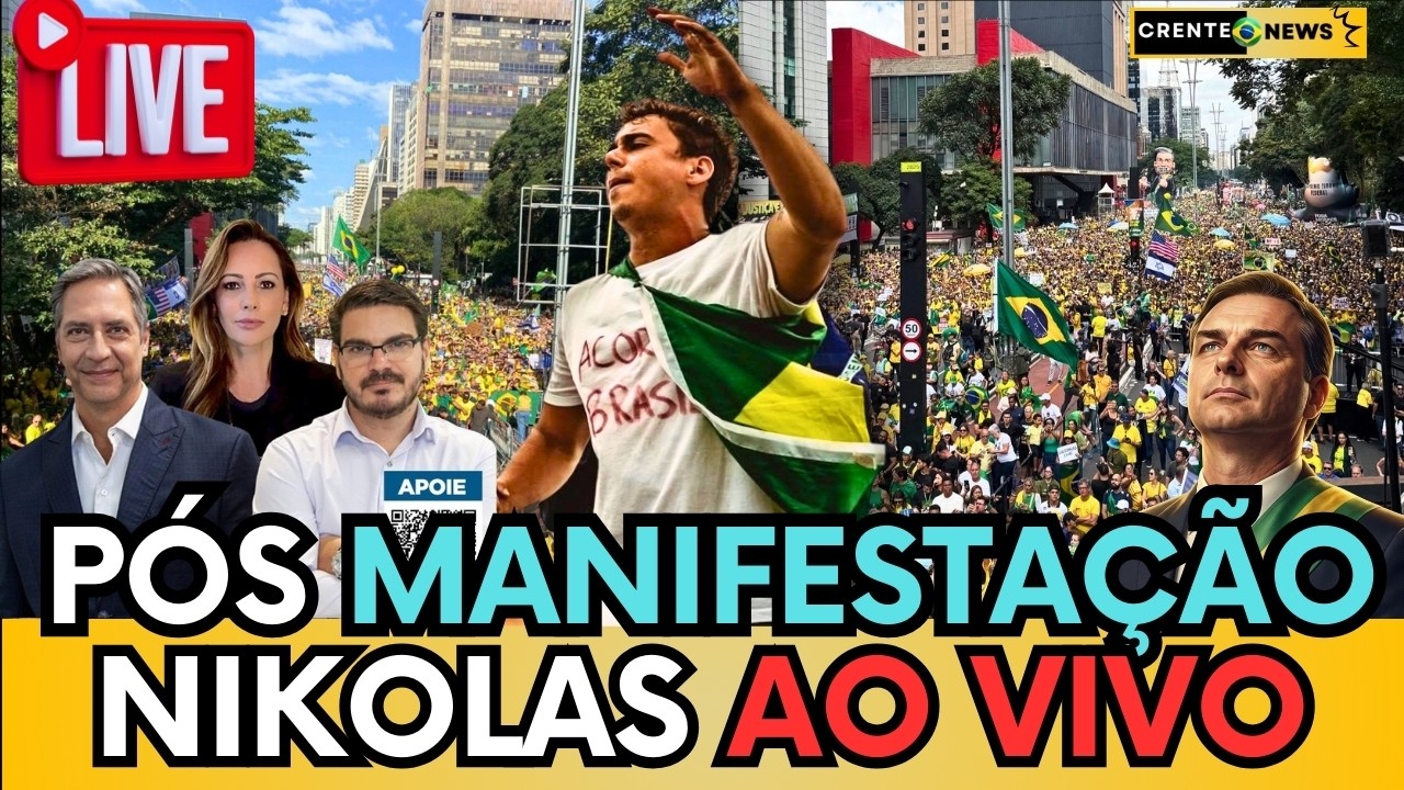 🚨🇧🇷 NIKOLAS AO VIVO: PÓS MANIFESTAÇÃO COM NIKOLAS,LACOMBE E CONSTANTINO NO PROGRAMA 4 X 4 EXCLUSIVO!