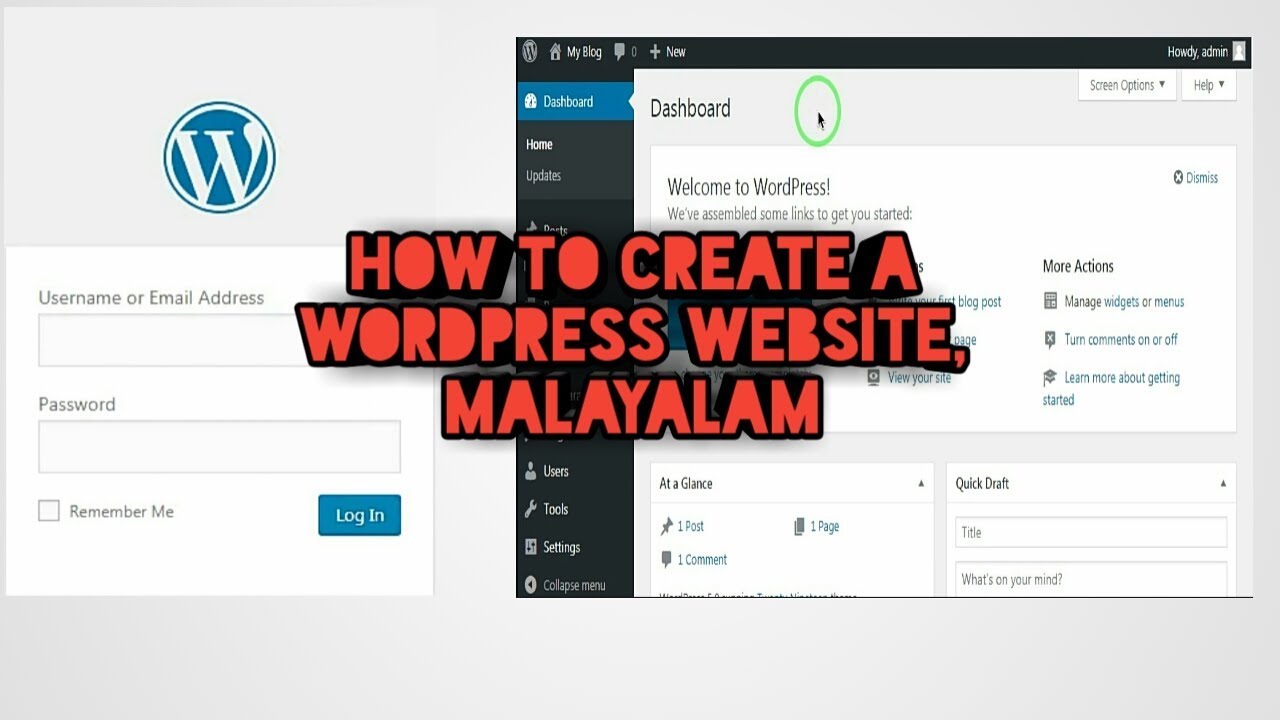 How to create a wordpress website malayalam - YouTube
