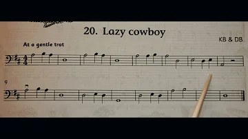 20 Lazy Cowboy piano accompaniment at rehearsal speed