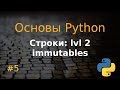 Основы Python #5: строки lvl 2, неизменяемые объекты