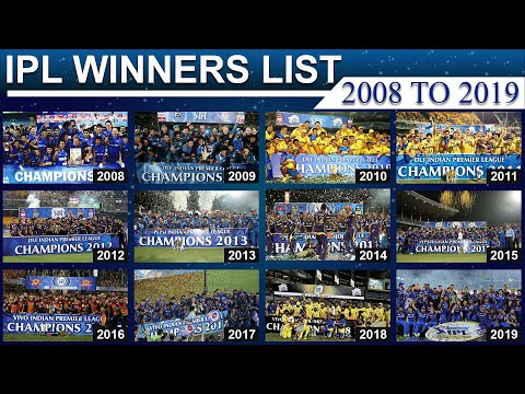 ipl champions till now