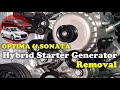 Hybrid Starter Generator removal procedure on Optima & Sonata Hybrid