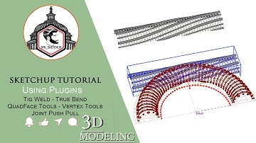 Sketchup tutorial parametric | twisted corridor | How to model a twisted corridor in sketchup