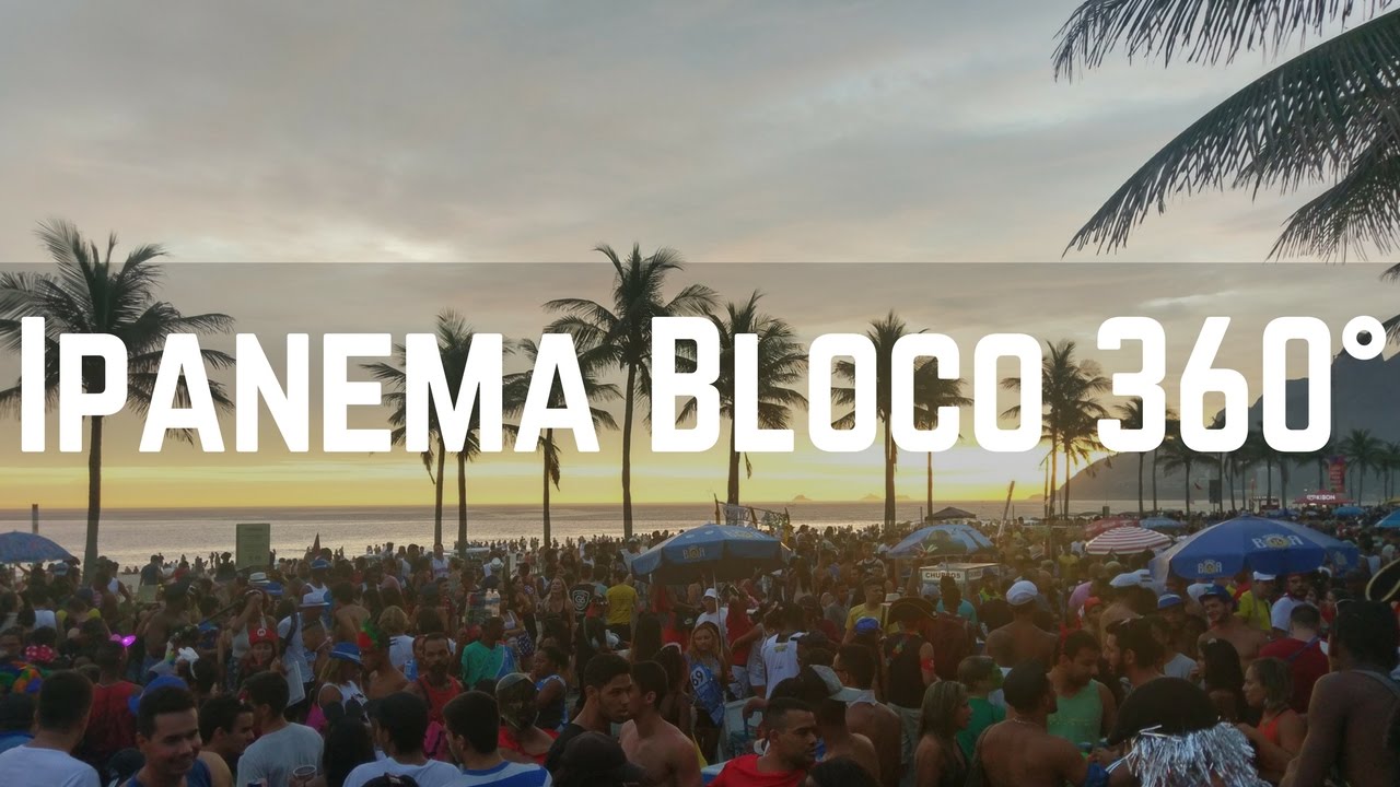 100.000 at IPANEMA BLOCO - RIO CARNIVAL in 360°