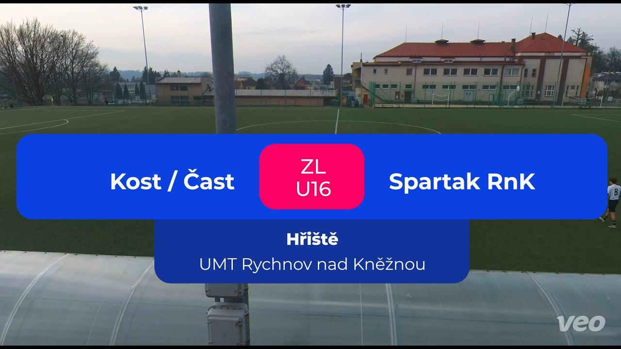 U16 Kostelec/Častolovice - Spartak Rychnov nad Kněžnou