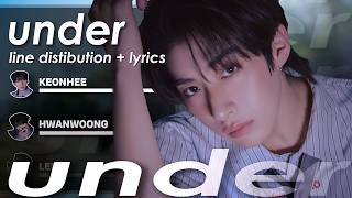 원어스 (ONEUS) - Under (Line Distribution + Lyrics) [KAN/ROM/ENG]