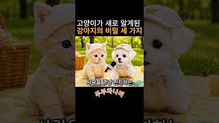 고양이가 알게된 강아지의 비밀 3가지 #말티즈 #고양이 #크림냥 #cute #puppy #kitten