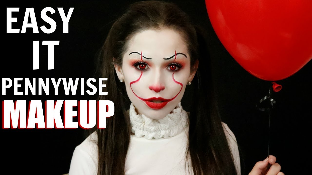 IT PENNYWISE GLAM HALLOWEEN MAKEUP TUTORIAL YouTube