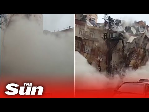 Building collapses in violent 7.8 magnitude earthquake in southern Turkey