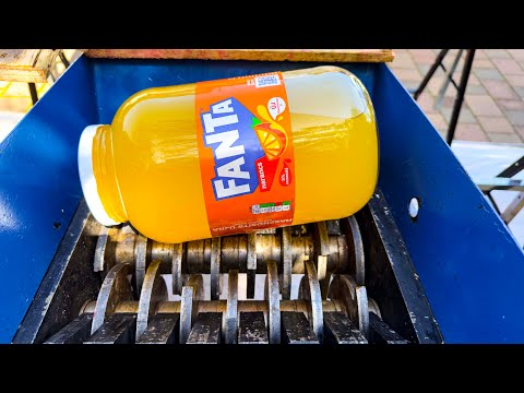 видео: Breaking Fanta Bottles with Shredding Machine | ASMR