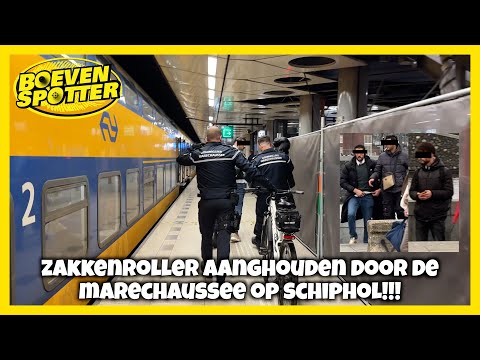 BOEVENSPOTTER -ZAKKENROLLER AANGEHOUDEN DOOR DE MARECHAUSSEE OP SCHIPHOL!!! #201
