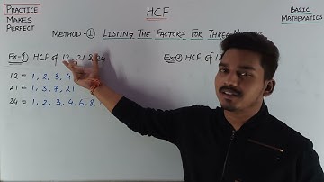 HCF By Listing The Factors Method For Three Numbers | Jaiswar Edufit-2021