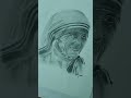 Drawing of mother teresa art shorts  drawing bts junkook viral youtubeshorts