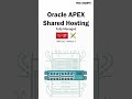 Oracle APEX Shared Hosting | MaxAPEX Cloud #shorts #orclapex #oracleapex #lowcode