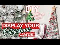 DIY Wall Christmas Tree | DIY Christmas Cards Display Ideas