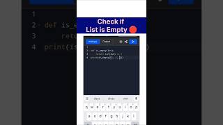 Is the List Empty 🛑 Python Logic in 1 Line! 💡 #PythonShorts