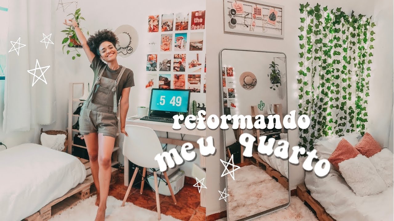 DIY REFORMANDO MEU QUARTO // transformando do zero em decoração pinterest! ⭐😍