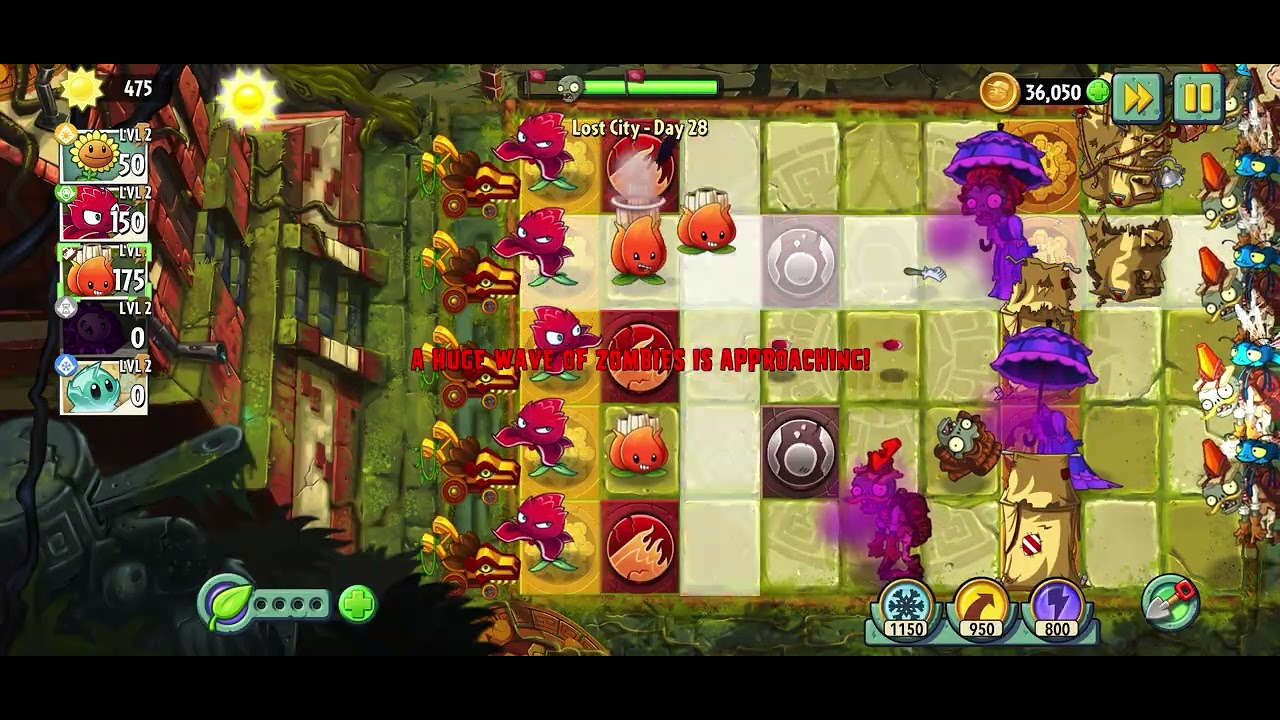 Plants vs Zombies 2 - Lost City - Day 28 - 2026 Gameplay - YouTube
