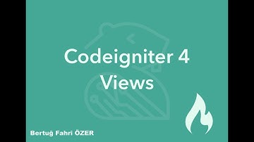 Codeigniter 4 Views 1 #codeigniter #yazılımdersleri