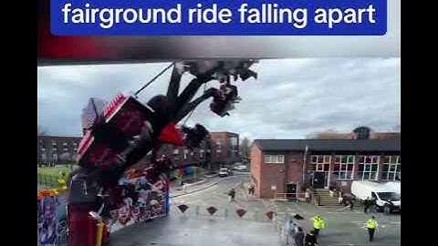 Footage emerges of fairground ride falling apart 🥺 they didn’t stop it