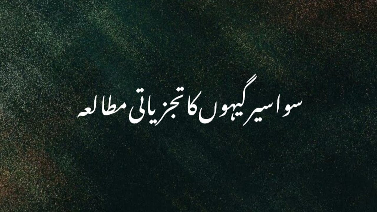 سوا سیر گیہوں کا تجزیاتی مطالعہ