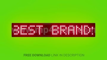 Best Brands Best Prices Scrolling Red Dot Matrix LED Text Animation on Green Screen Seamless Loop