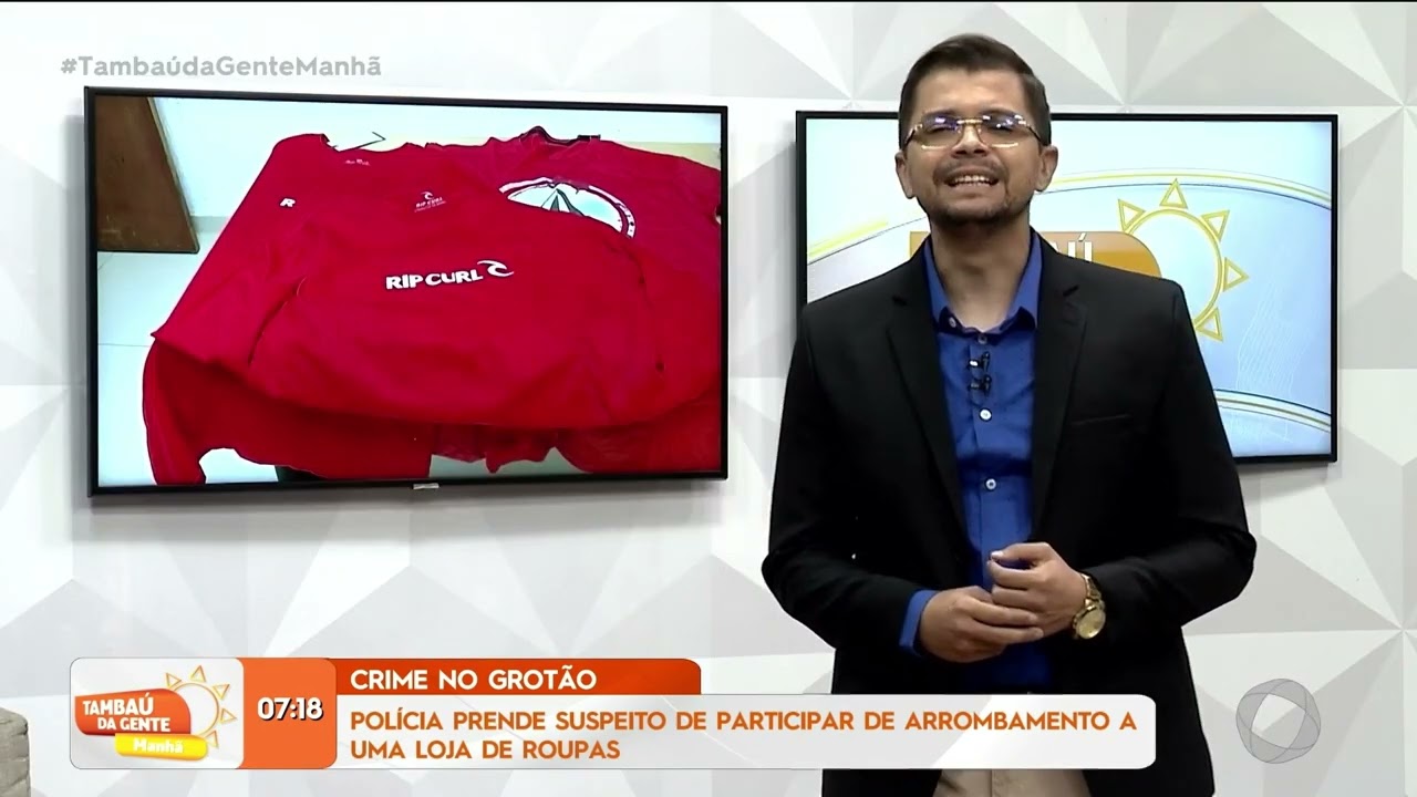 Polícia prende suspeito de participar de arrombamento a uma loja de roupas - Tambaú da Gente Manhã