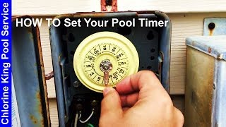 Here is a brief video on how to set your pool timer! if you have any
questions know where find us! chlorinekingpools.com