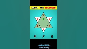 COUNT THE TRIANGLE II TEST YOUR EYES II #iqtest #shortfeed #ytshorts