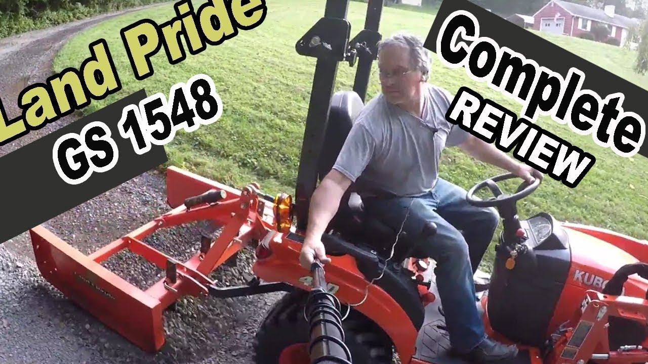 Kubota BX attachment review Land Pride GS1548 Grading Scraper YouTube