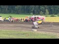 (Massive flip, red flag) I-96 speedway Winged sprint car heat #1 part 1