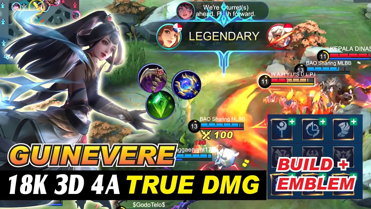 GUINEVERE BEST EMBLEM SET and Build 2021 True DMG | ML Lady Crane ...