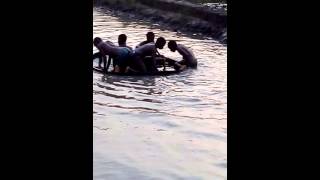 Olo Esharegharan dad at the Village pond Ogunu