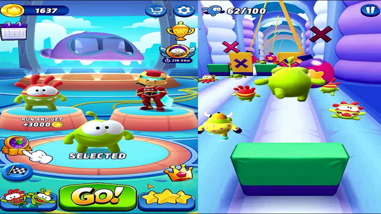 🚀Om Nom Run🚀, Android Reverse Gameplay HD -Walkthrough, Episode 1